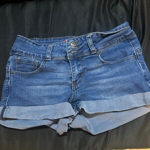 Denim Blue Women's Shorts-wax jeans-butt I love you-size small-#519